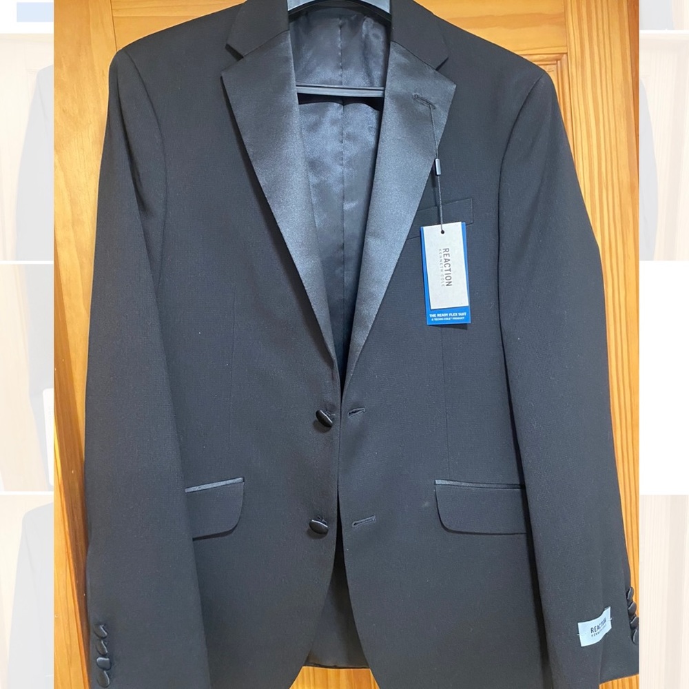 Mens 2 Piece Black Kenneth Cole Tuxedo